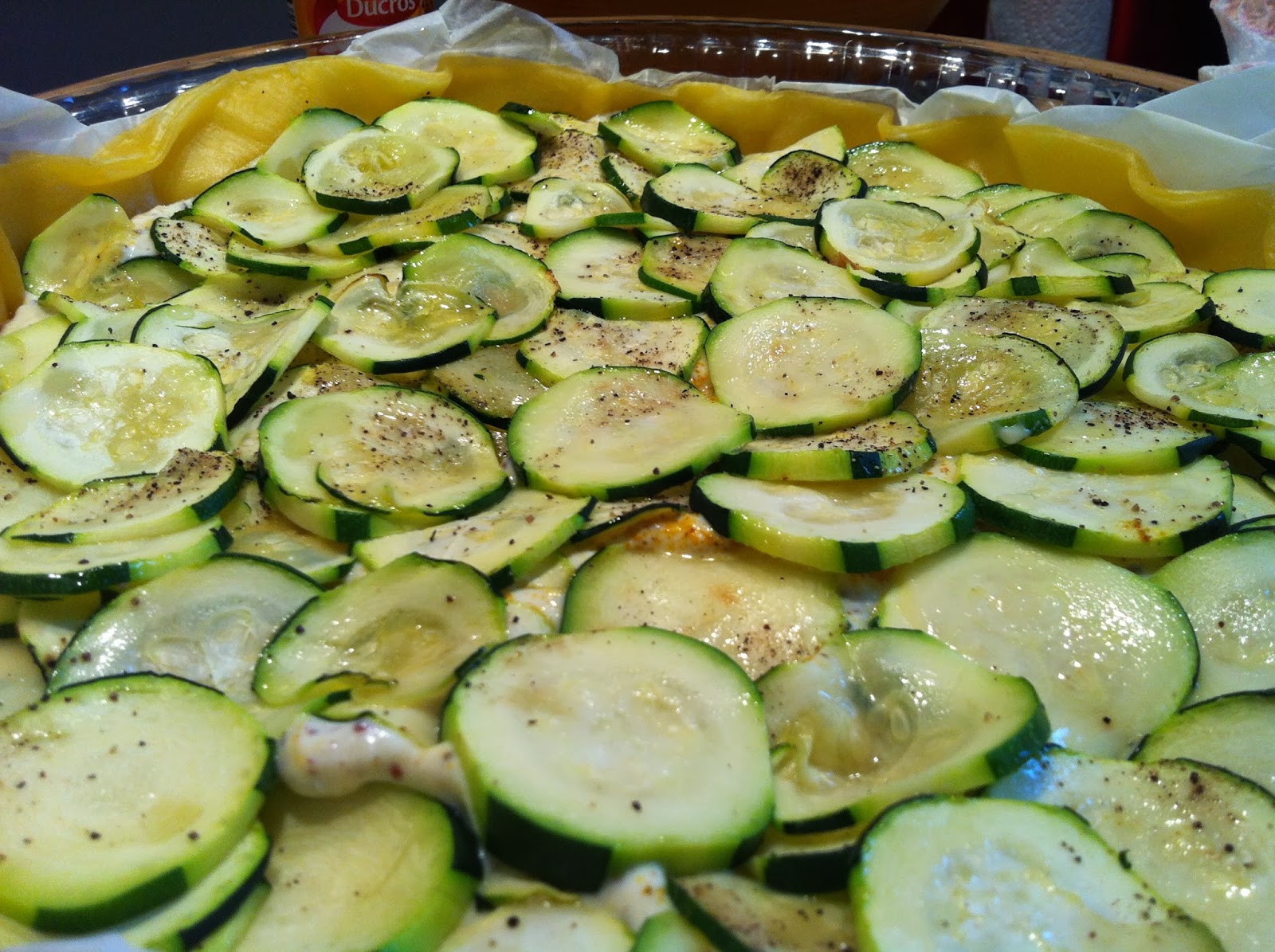 Jenn's cooking Tarte aux courgettes, ricotta et moutarde à l'ancienne